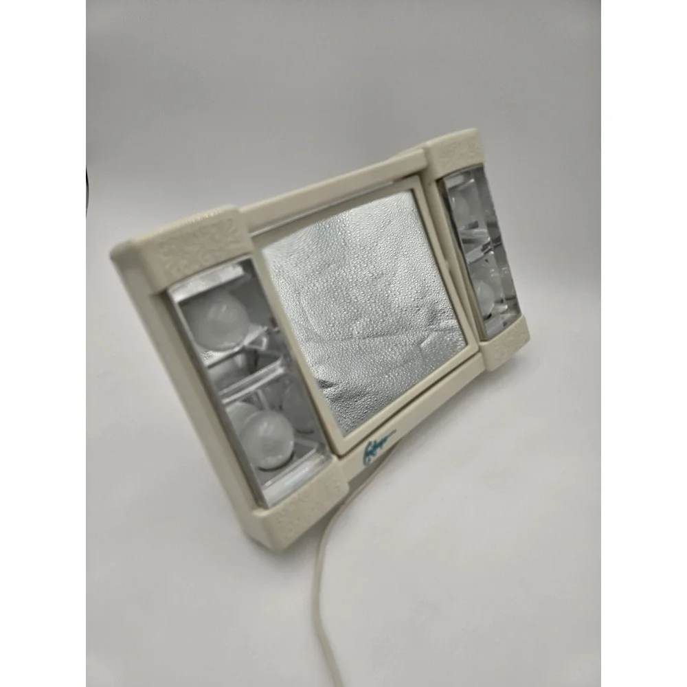 Vintage Make Up Vanity Rotating Mirror Lights And Magnification Contempo 1980s